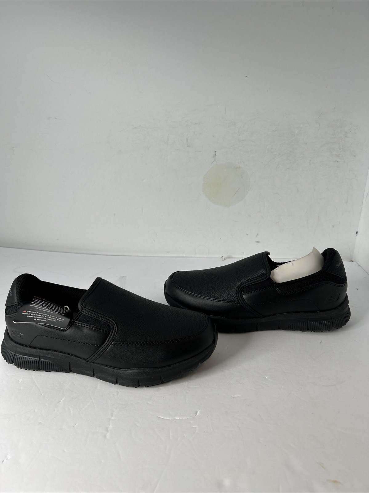 Skechers Work Slip On Shoes Slip Resistant ASTM Shock Resistant Blk Womens Sz 8