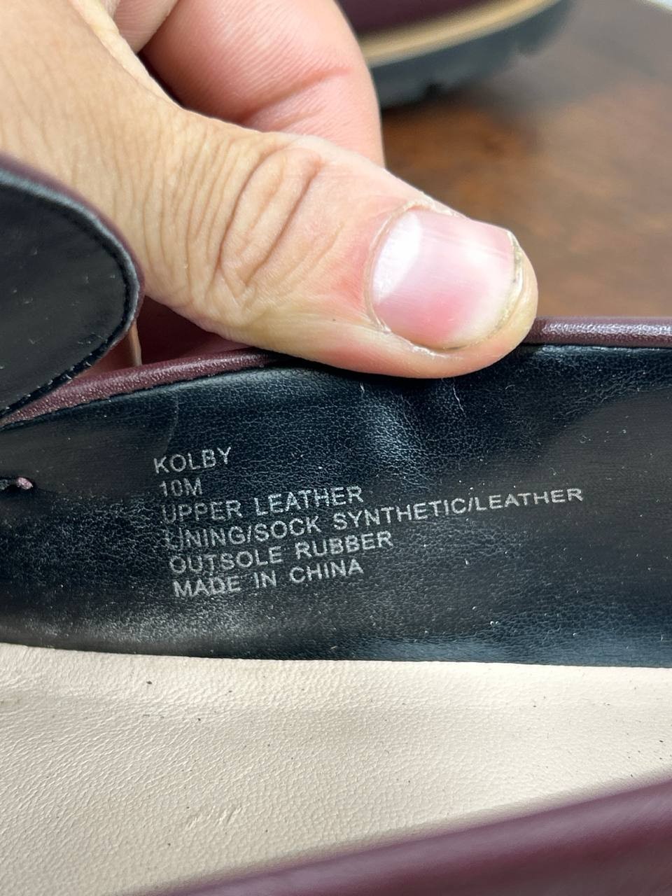 Kate Spade Shoes Womens Size 10 M Kolby Loafer Burgundy Leather Horsebit Slip On