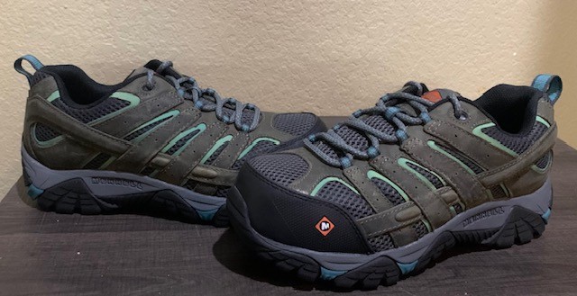 MERRELL Moab Vertex Vent Composite Safety Toe Women’s Work Shoes J11582 sz 8.5 M