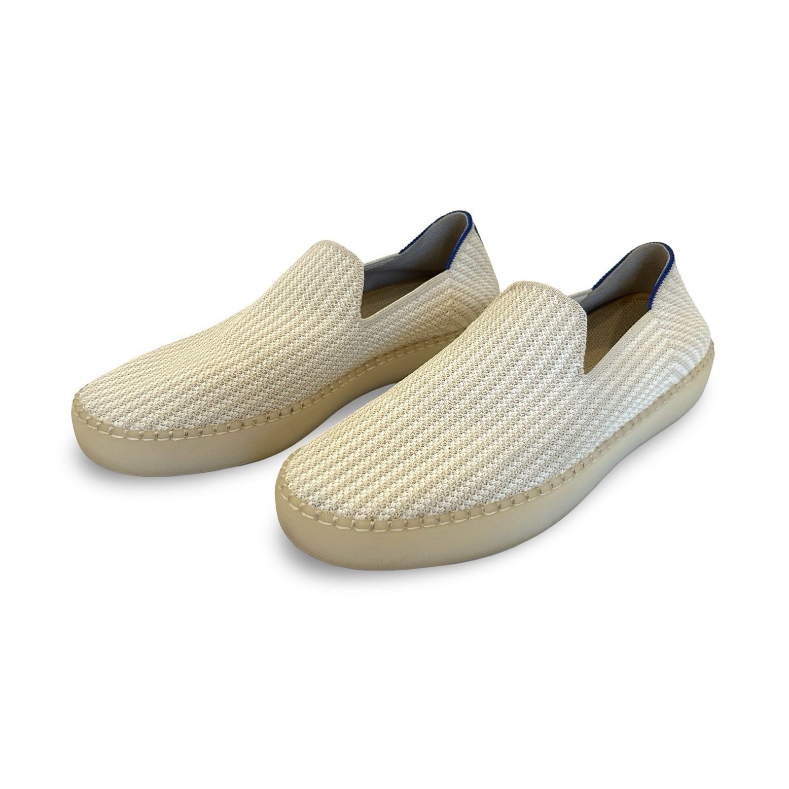 Rothys The Original Hemp Slip On Sneaker Womens Size 11 Ivory Coconut Stripe
