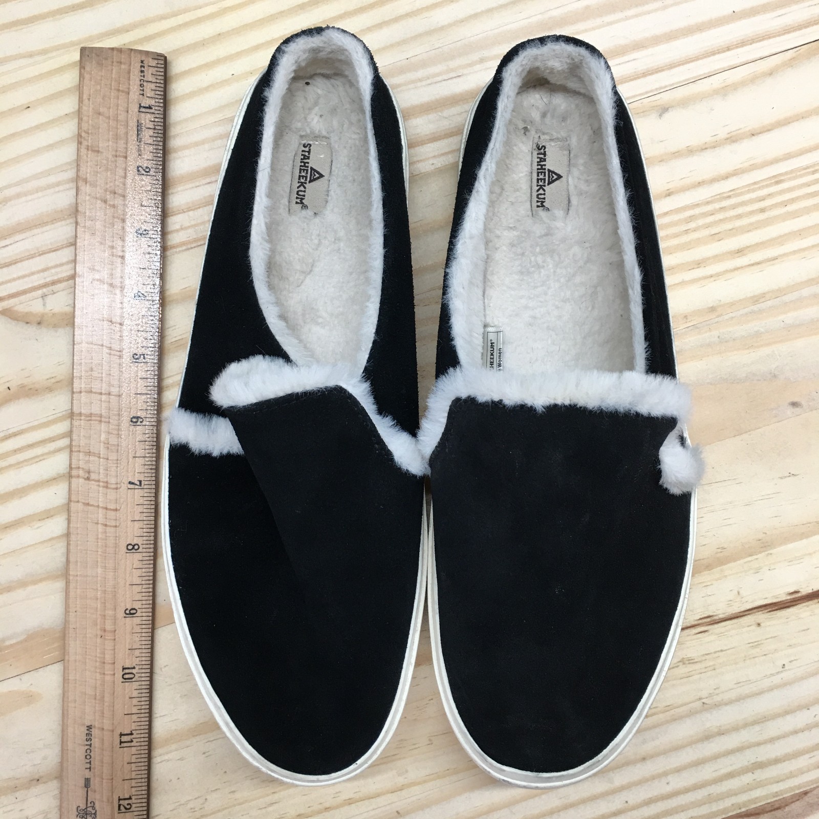 Staheekum Shoes Womens 9 Cozy Camp Mule Sneakers Black Slip On Comfort Flats