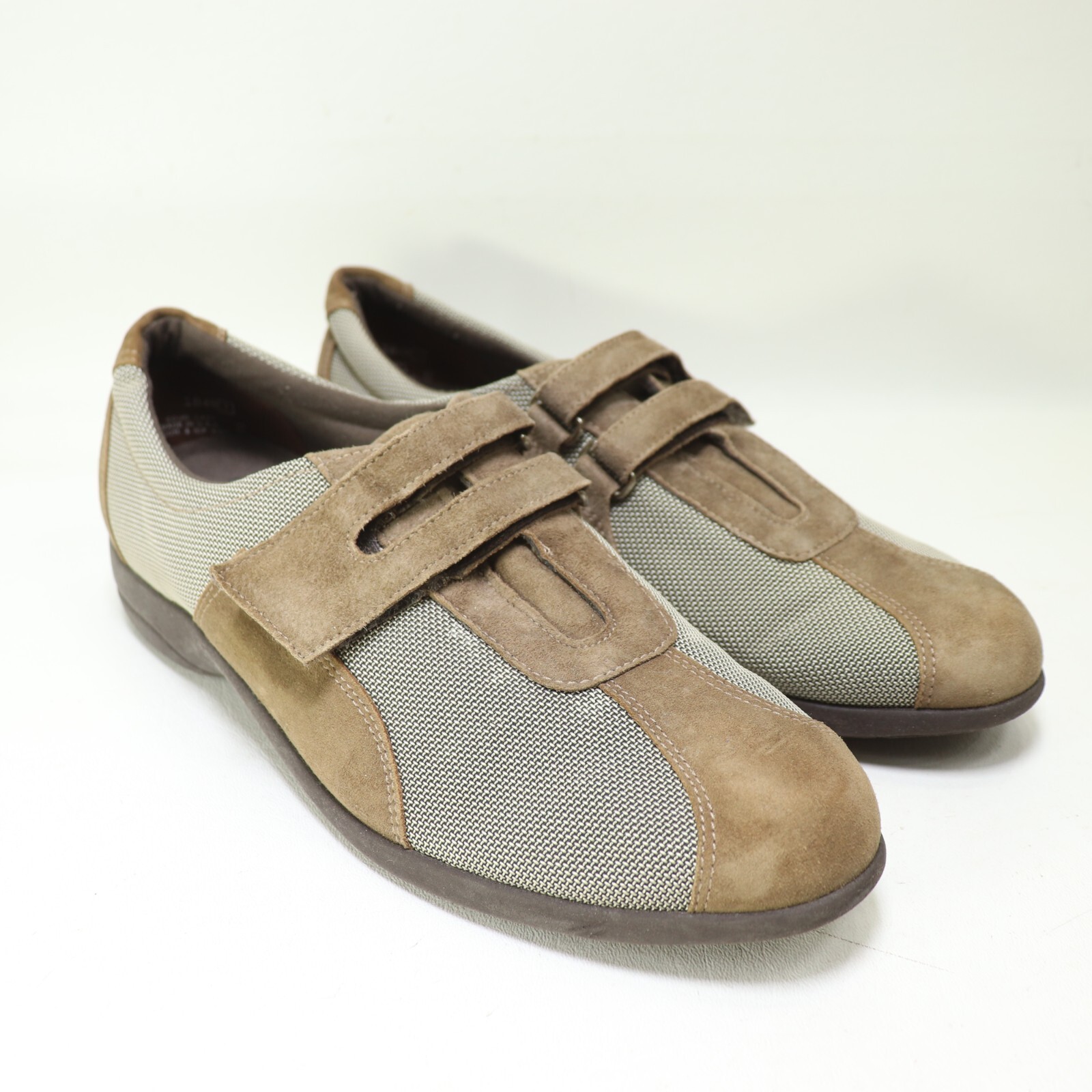 Munro American Jolie Women 9 M Comfort Brown Taupe Leather Suede Sneakers