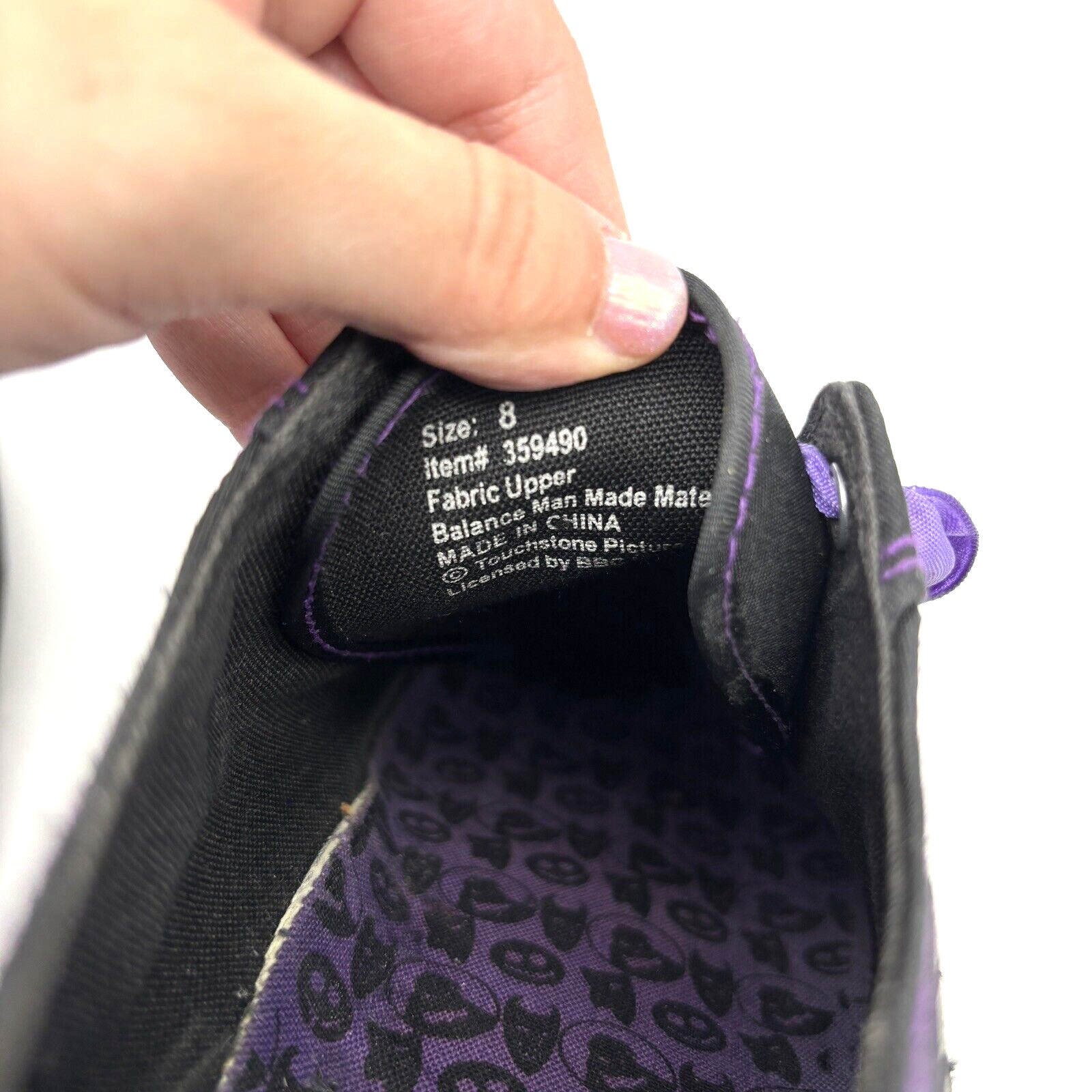 2003 Nightmare Before Christmas 10th Anniversary Black Purple Platform Sneaker 8