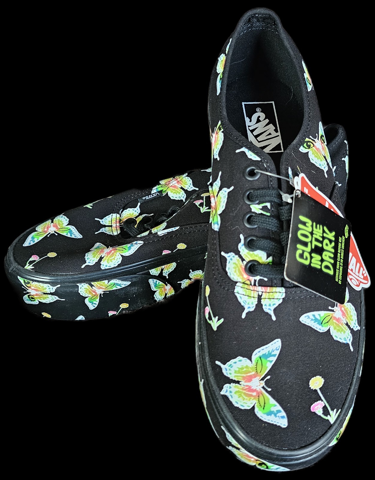 Vans * Authentic * Stacked Morph Blackout * Glow In The Dark * Men’s Sneakers *
