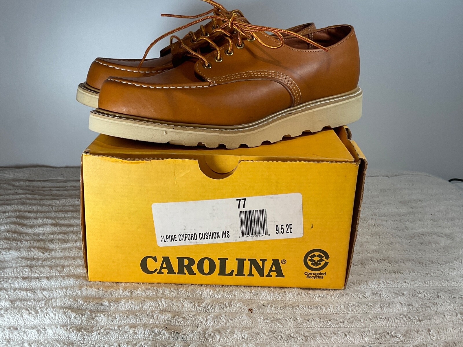 NOS MENS CAROLINA CUSHIONED ALPINE OXFORD 77 MULTIPLE SIZES – SOFT TOE