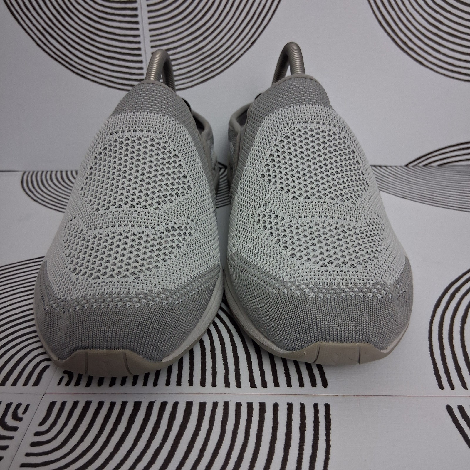 Easy Spirit Womens 10WW Gray Takeknit 2 Slip On Comfort Mules Clogs Casual Shoes