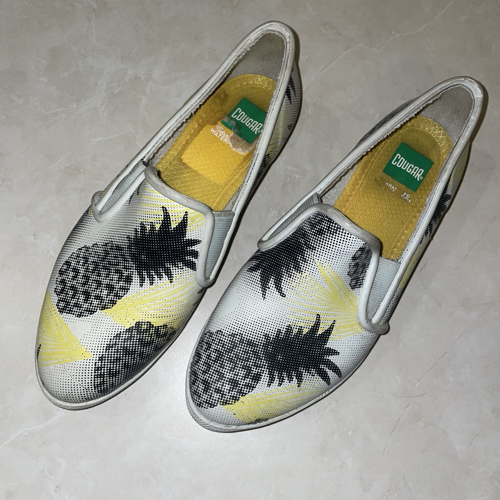 Cougar Womens Samba Rain Shoes Pineapple Waterproof Slip On Comfort Size 6