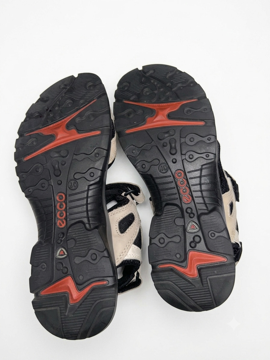 ECCO Yucatan Women’s Hiking Sport Sandals Beige Nubuck EU 40 US 9-9.5