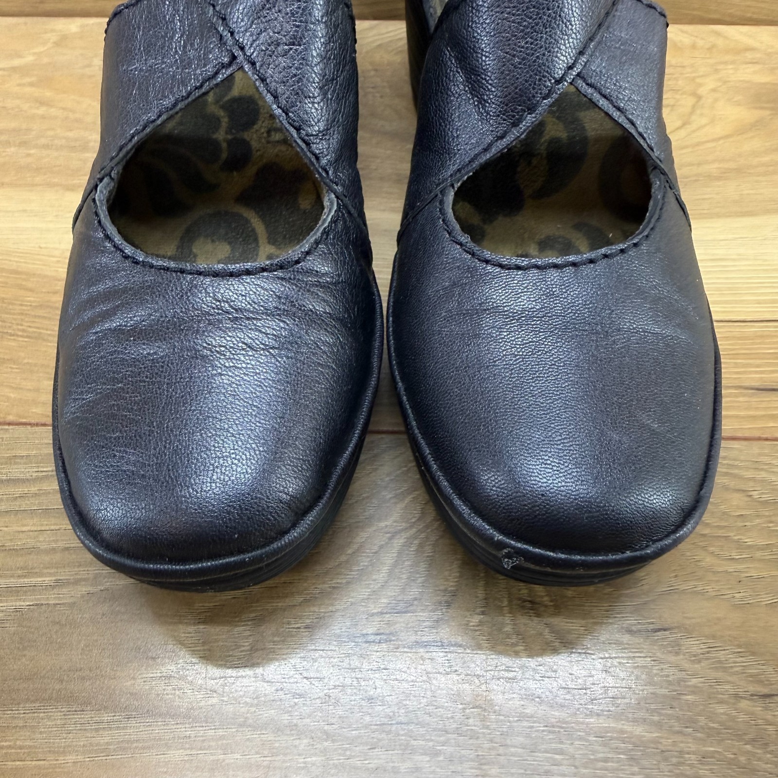FLY LONDON Yogo Crossover Wedge Pumps 9 EU 39 Dark Pewter Walking Comfort
