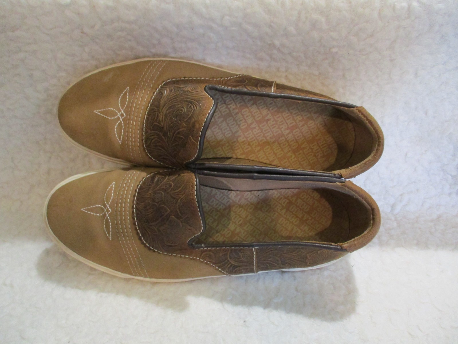 Women’s, Durango, Western Style, Brown Suede, Slip on Shoes, Size, 8
