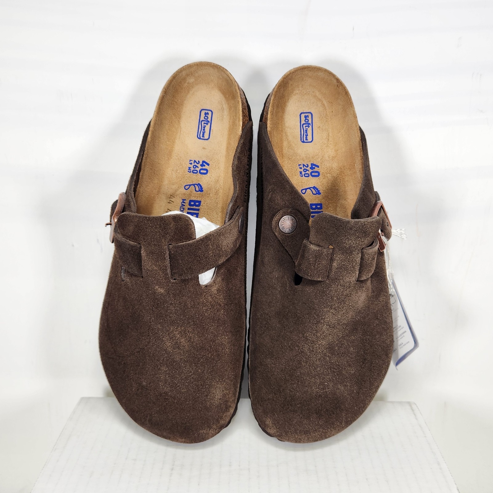 Size 9-9.5 (EU 40) – Birkenstock Boston Suede – Mocha – Womens
