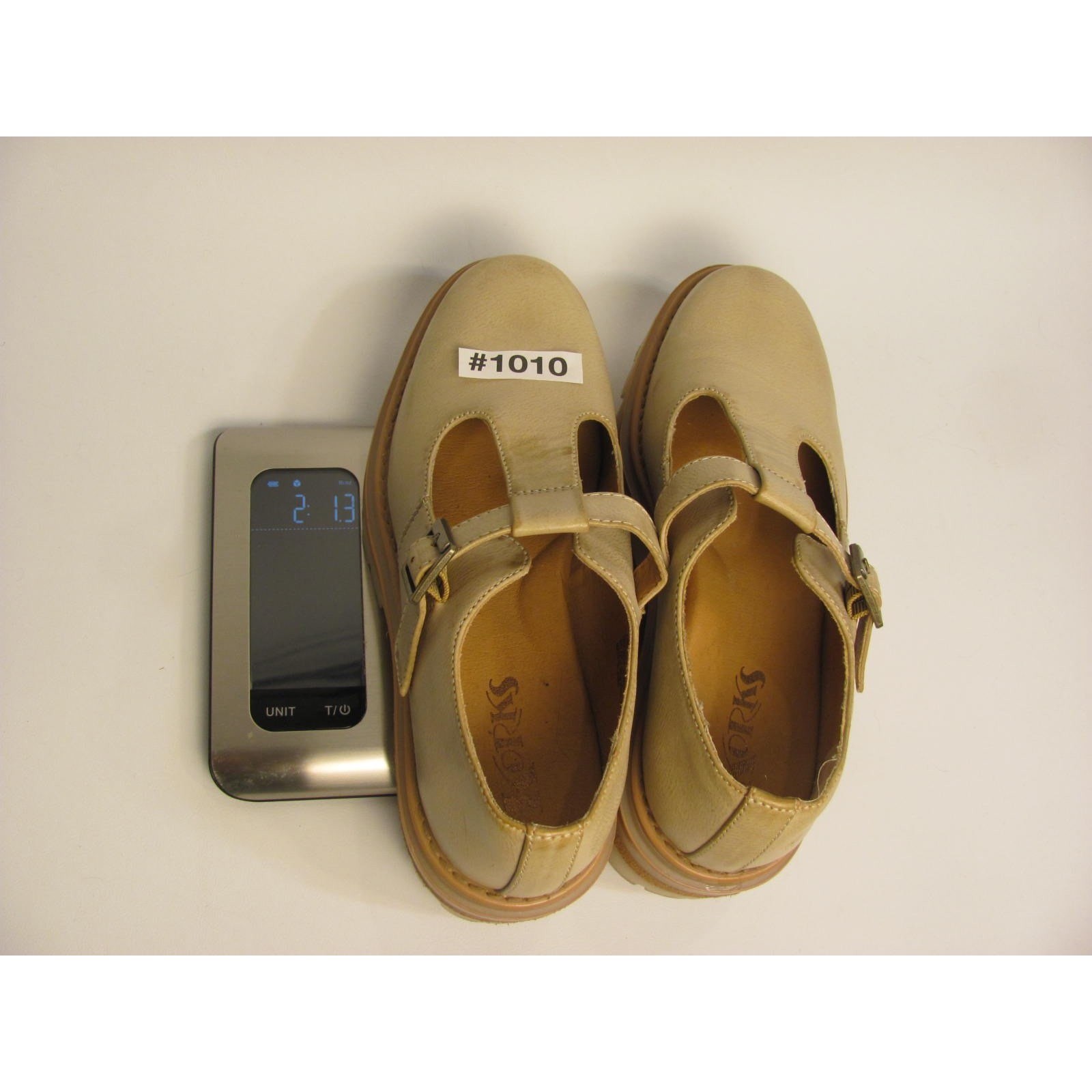 Kork-Ease Chunky Maryjane Lug-sole Tan Leather Size 7.5M