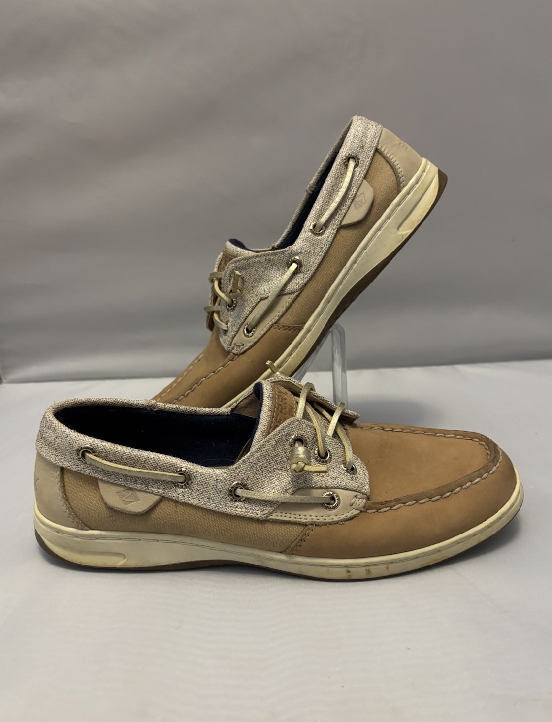 Sperry Top-Sider Slip-On Boat Shoes,Womens Rosefish Multicolor Sparkle Size W8.5