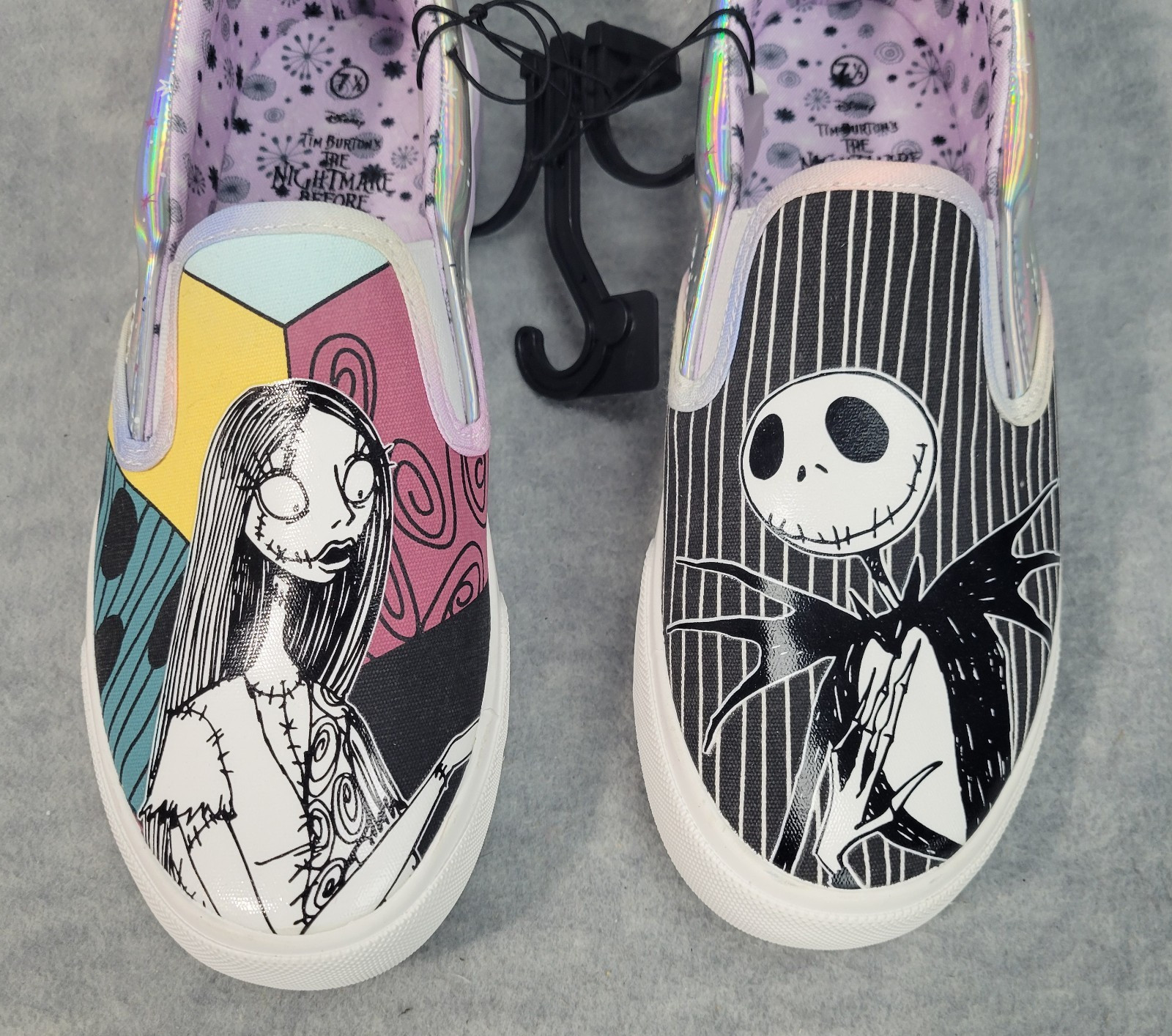 Disney Nightmare Before Christmas Sneakers Slip on Jack & Sally Women’s 7.5 NWOT