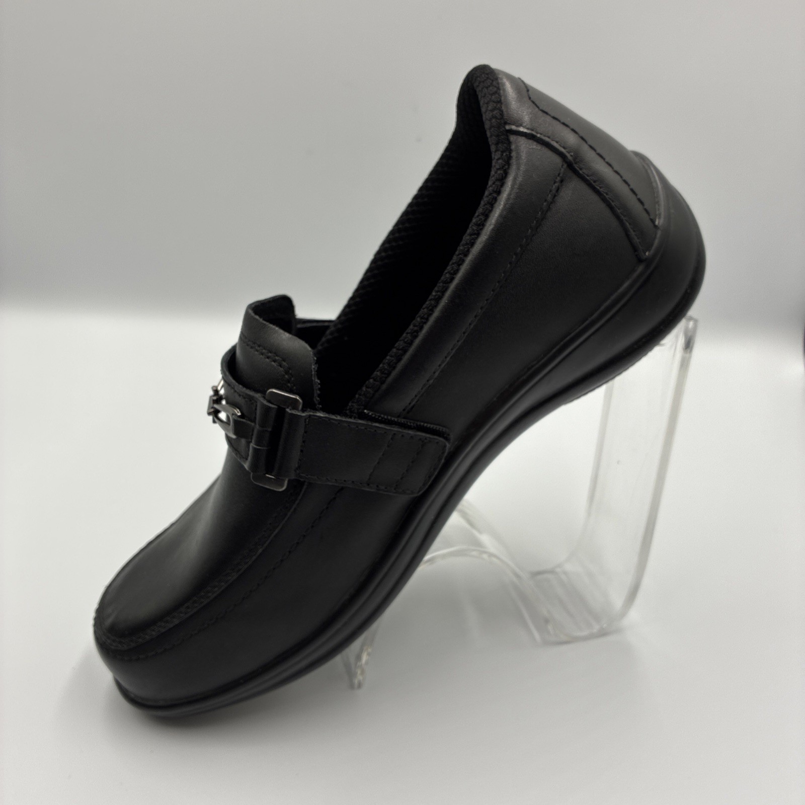 ORTHOFEET Women’s Shoes Chelsea 817 Black Leather Loafer Size 8 EE ExtraWide NEW