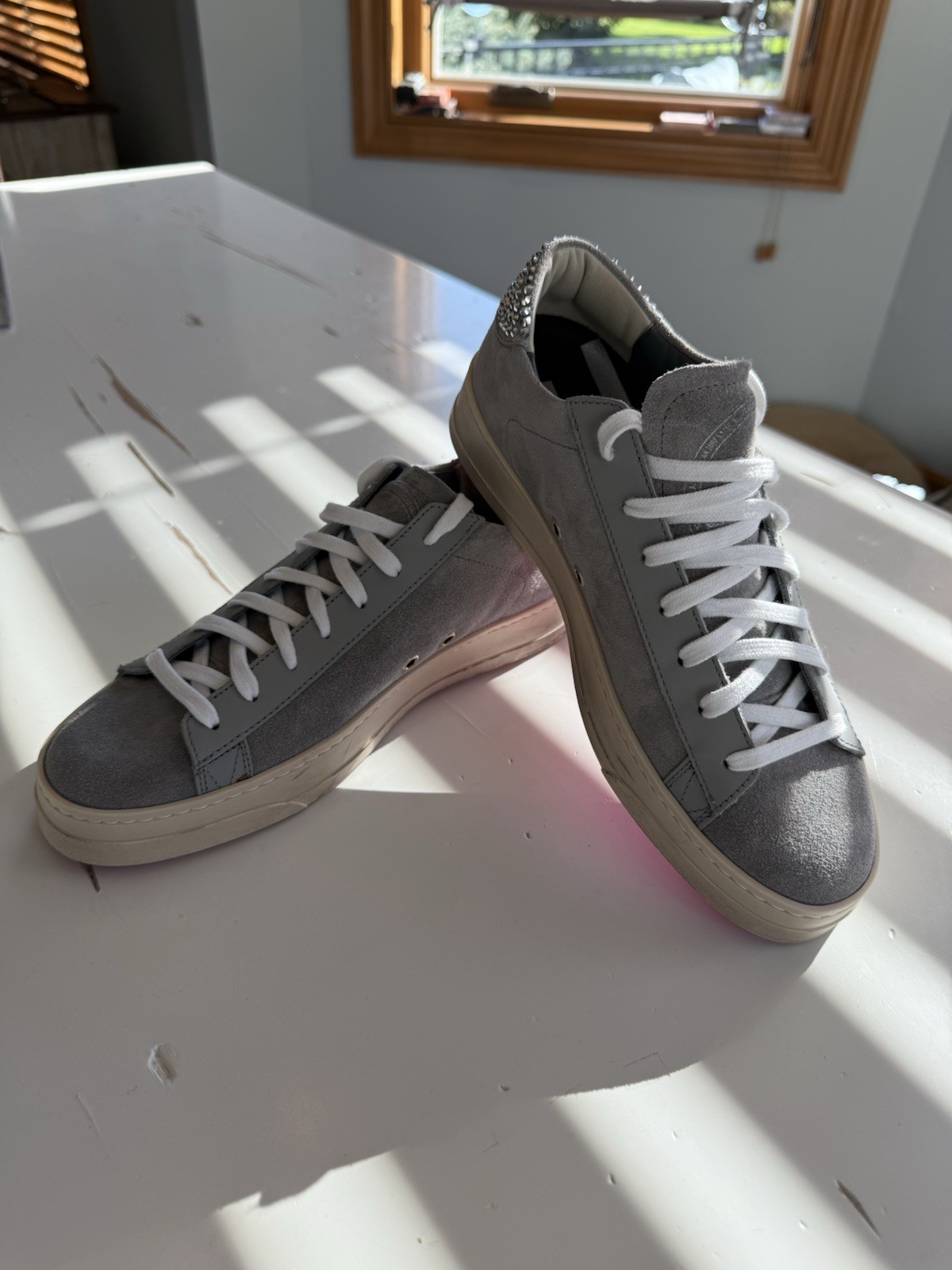P448 Women’s Sz 38 (7 1/2, 8) Jack Sneaker BRAND NEW (NIB) Grey casual/fancy