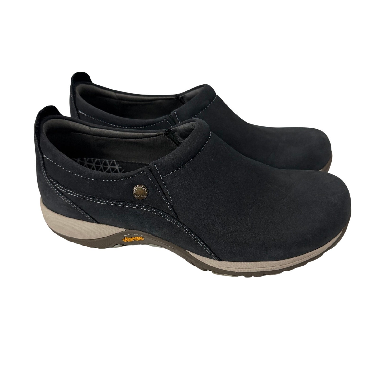 Dansko Patti Shoes Women’s Size 9 Navy Blue Leather Slip On Waterproof Vibram 39