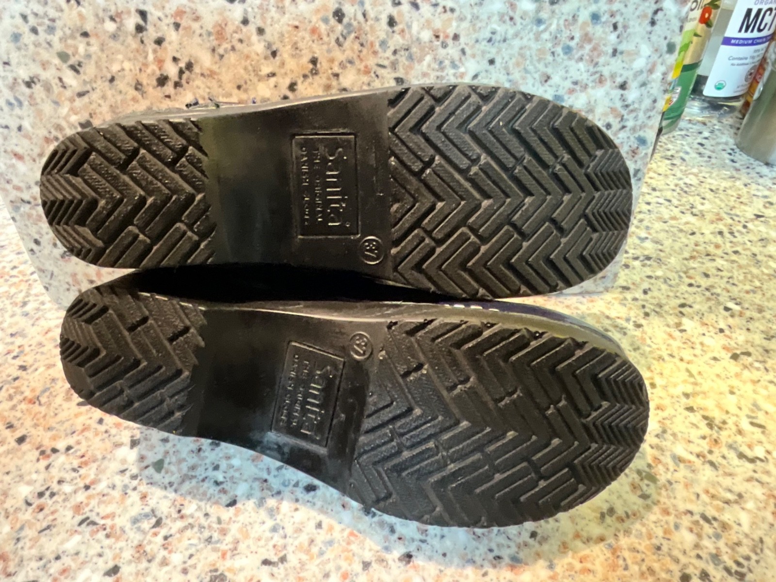 SANITA THE ORIGINAL DANISH CLOG SIZE 37/6-6.5 NAVY BLUE PATENT LEATHER NEW