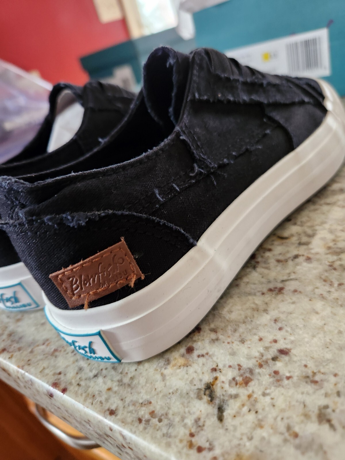 *BLOWFISH* “Marley” Black Washed Canvas Slip-On Sneakers – Size 6.5 – NIB!