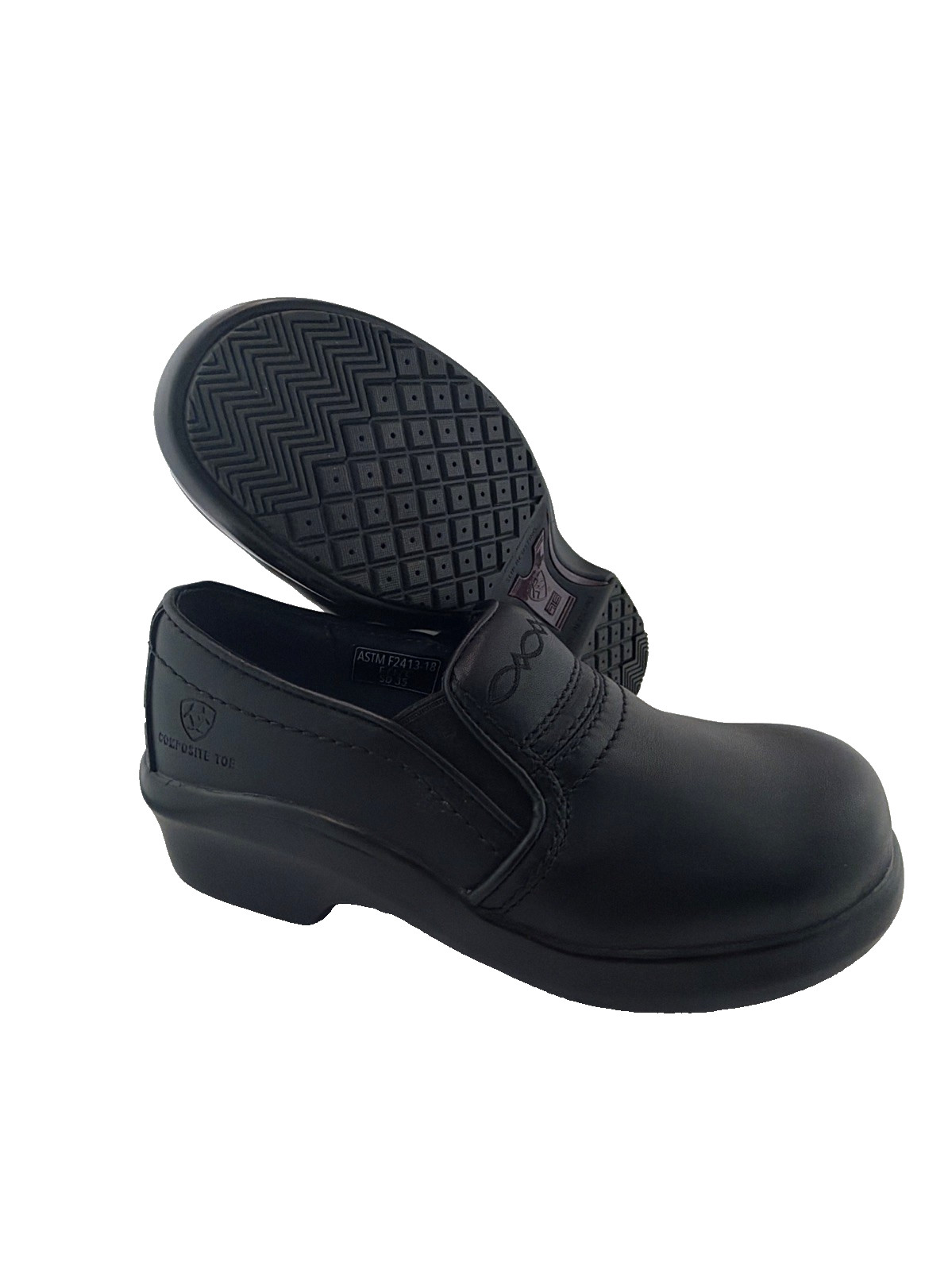 ARIAT Work Expert Safety Clogs SD Women’s Sz 7 C WIDE Black Composite Toe