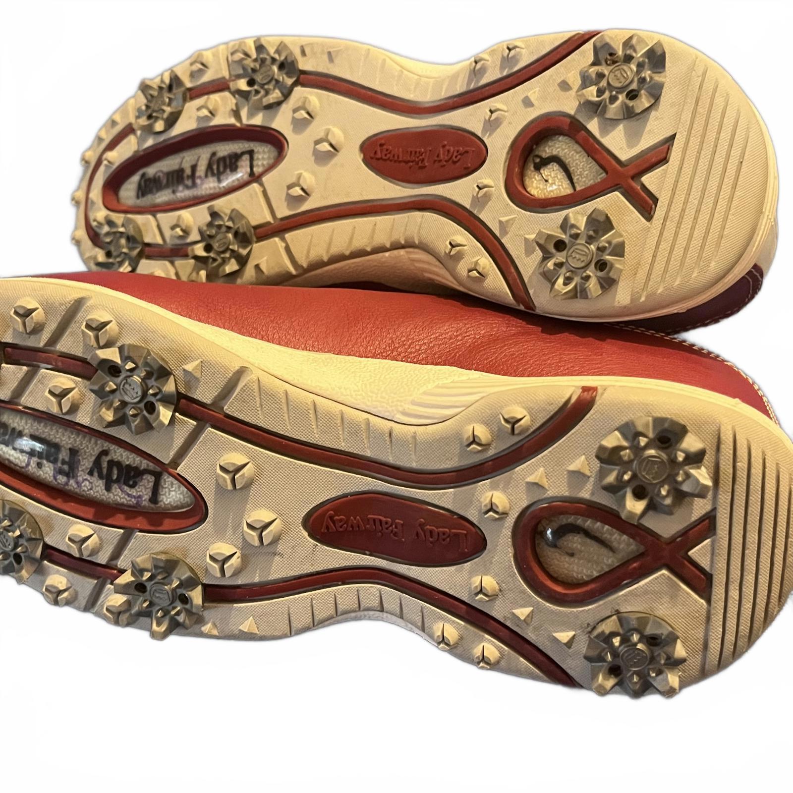 Stylish Red and Cream Golf Shoes – Size 6.5 M (USA)