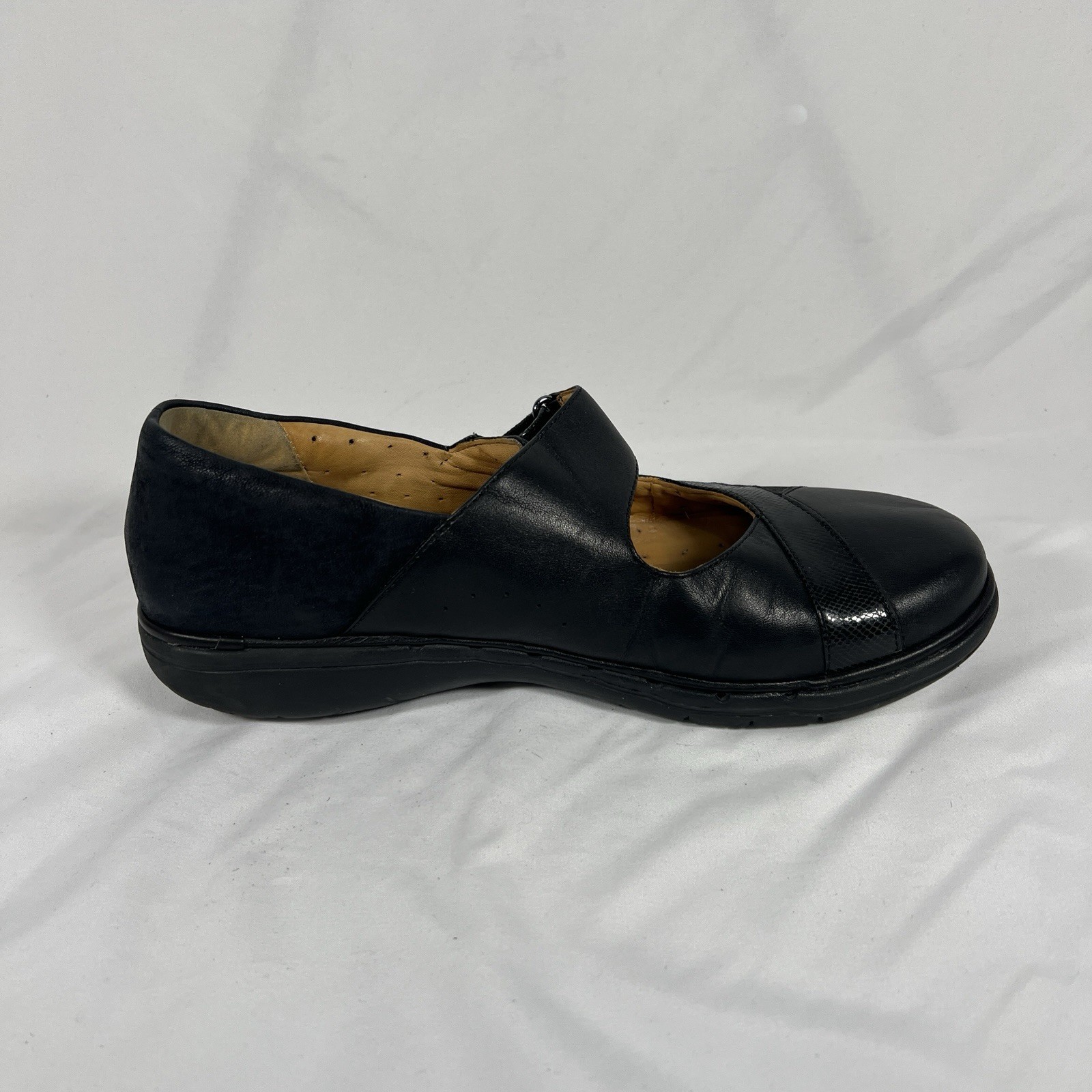 Clarks Unstructured Black Leather Mary Jane Hook Loop Comfort Shoes Women’s 11