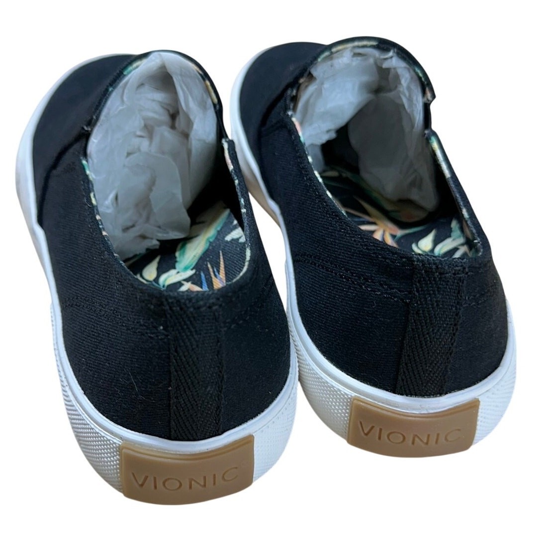 Vionic Groove Women’s Slip On Casual Canvas Comfort Show Black Women’s 5M NIB