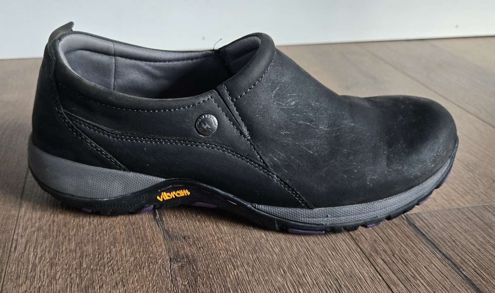 Women’s Dansko Patti Milled Nubuck Slip-on Shoes, Size 8, Black, Vibram Soles