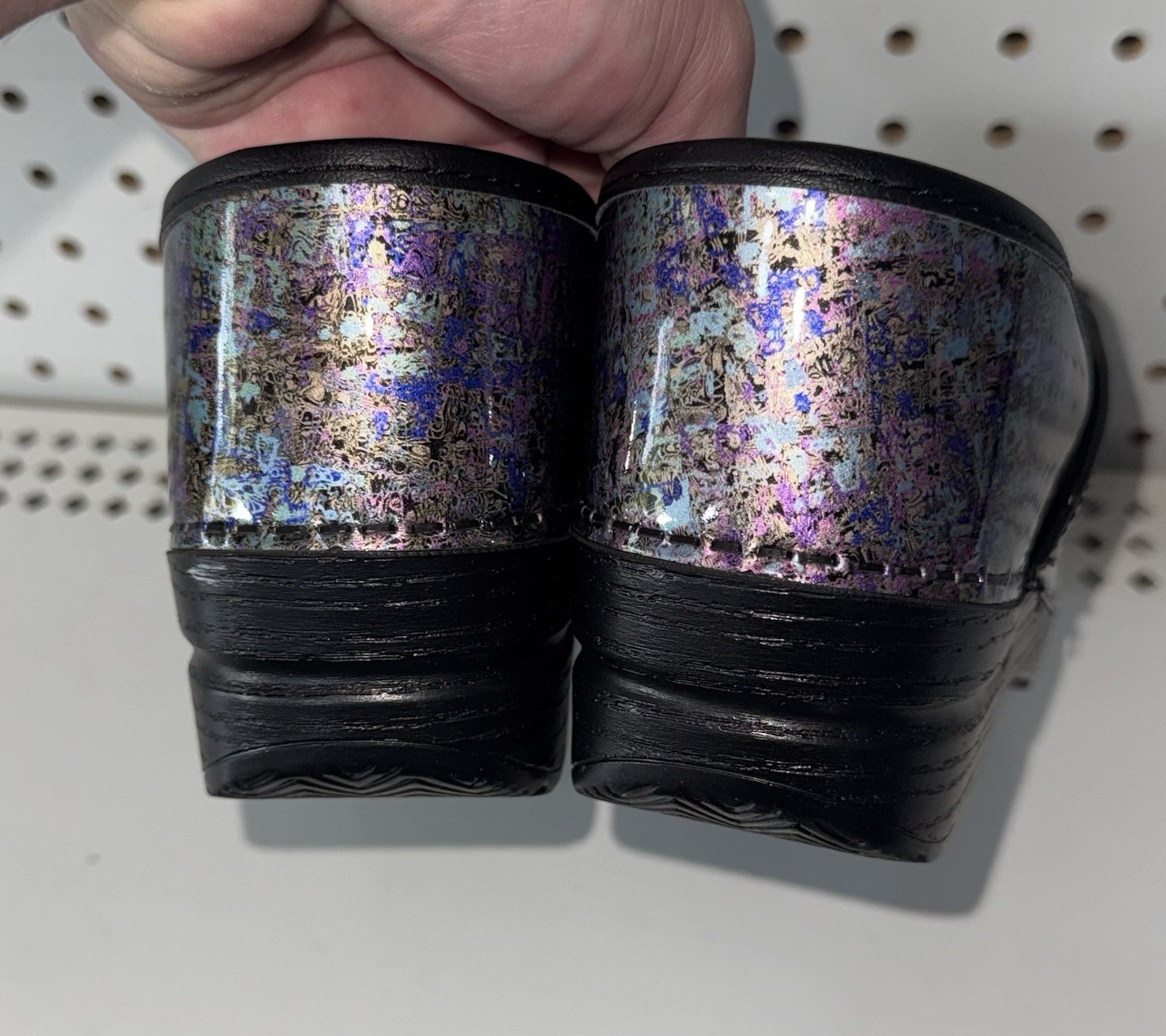 Dansko Professional Metallic Ink Womens Nursing Work Clogs Size EU 39 US 8.5 9