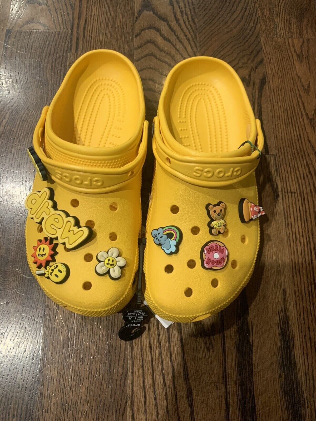 Crocs x Justin Bieber x Drew House Yellow Classic Clog Shoe — Size M5 W7 – NEW