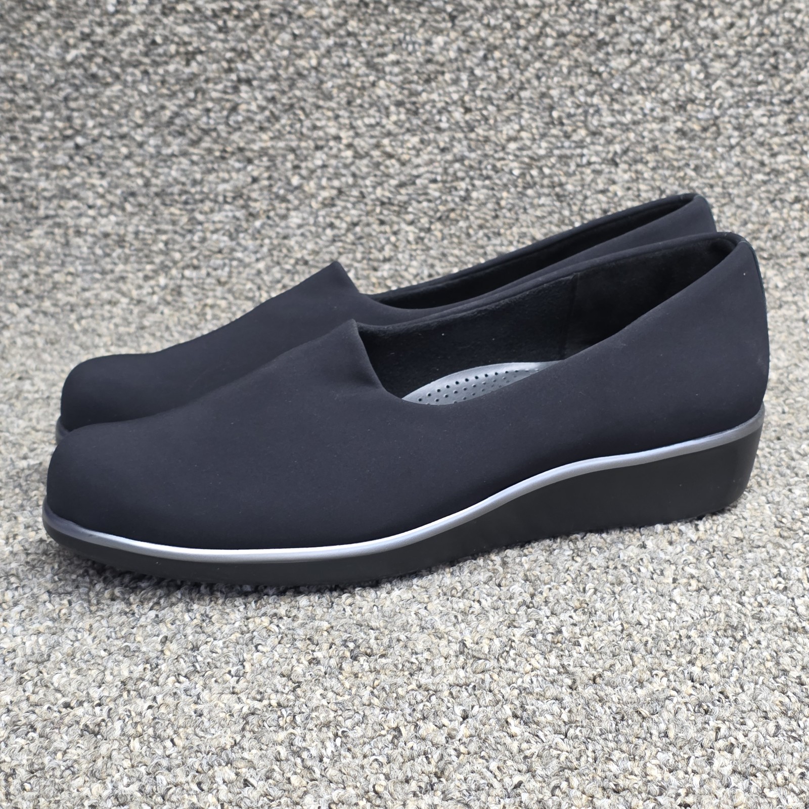 SAS Bliss Slip On Comfort Wedge Women’s Black Size 10 N ( NARROW )