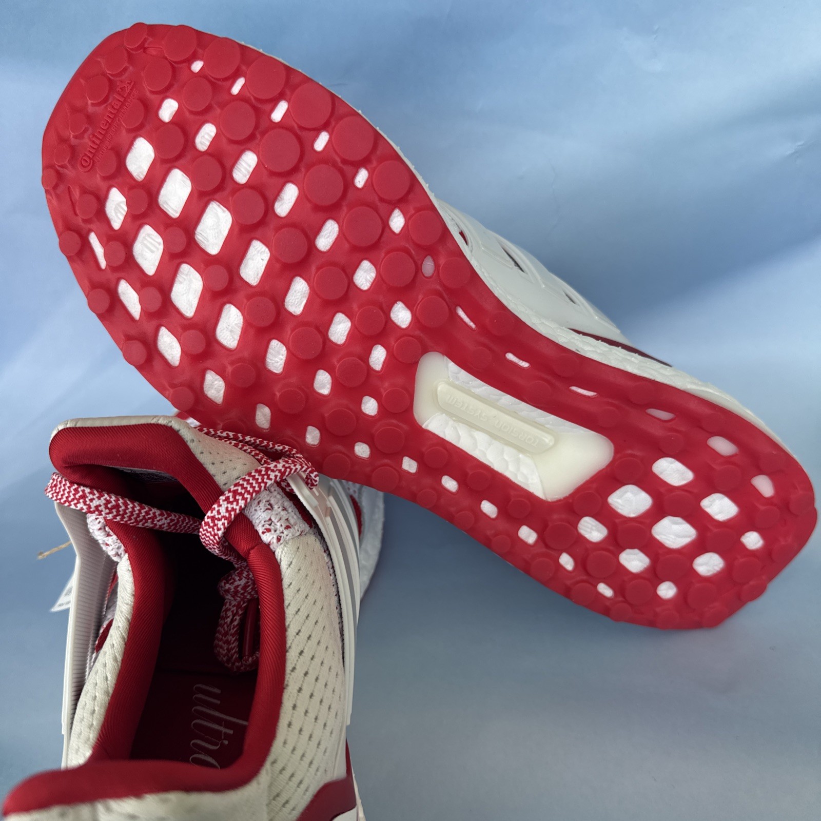Adidas Ultraboost 1.0 Love Running White Scarlet Red JR5845 Womens size 8.5