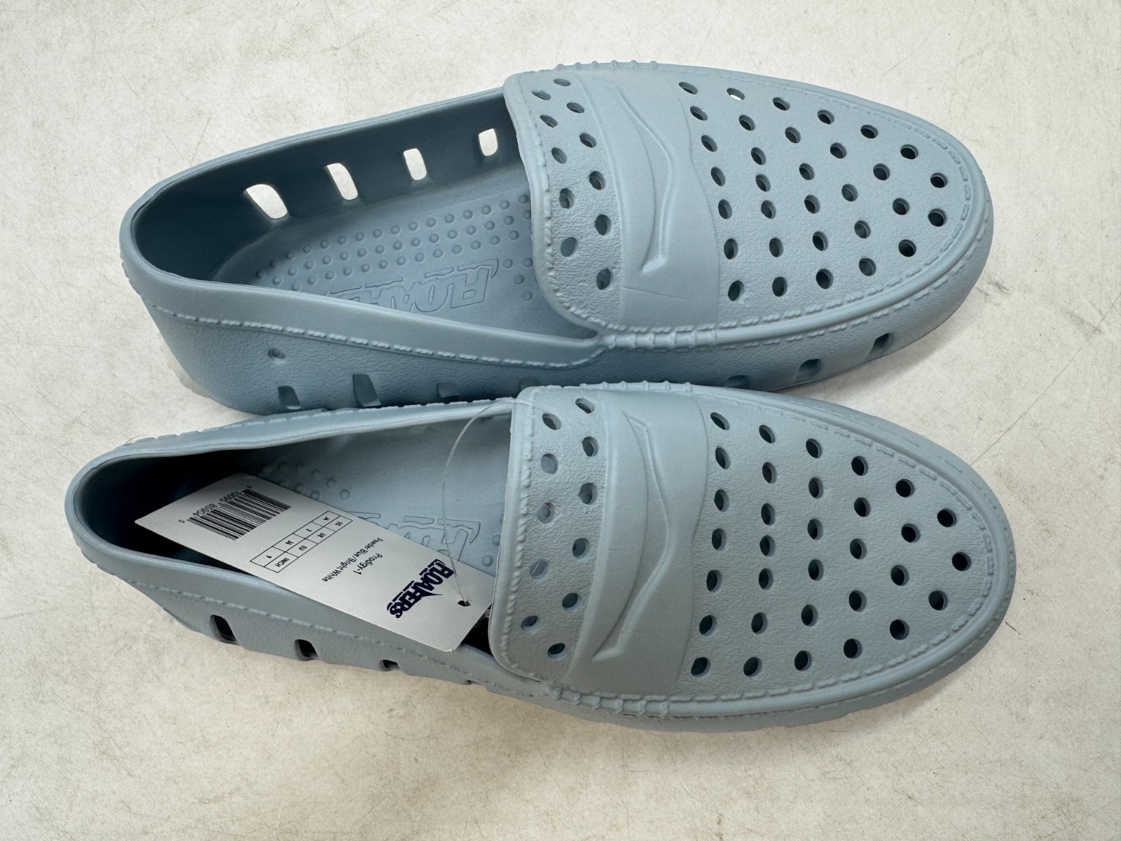 Floafers Posh Driver 2.0 Kids Blue Bright White Flat Loafer Comfort Shoes – J4