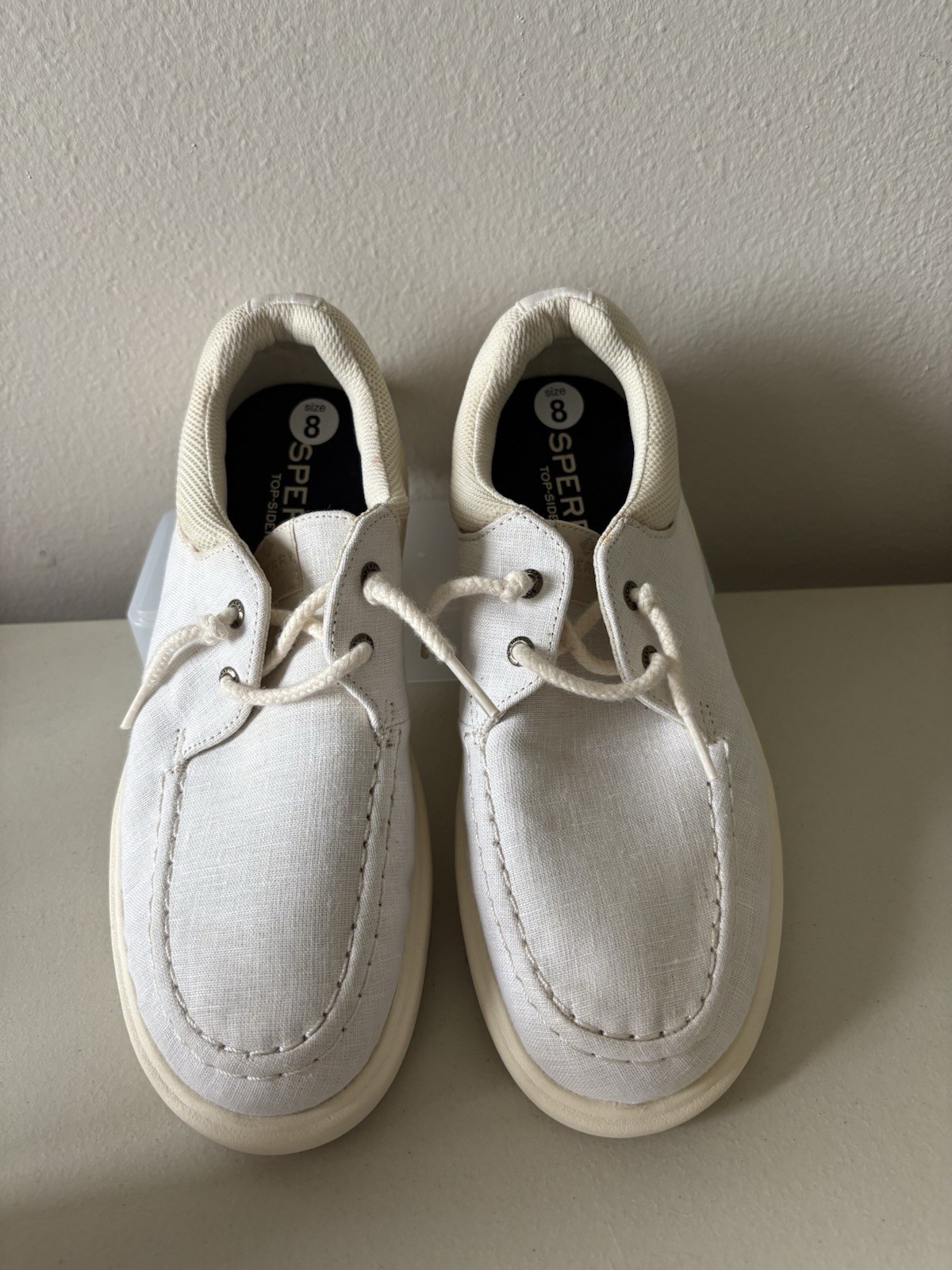 Sperry Top-Sider Beige Cream Women’s Sneakers Size 8.