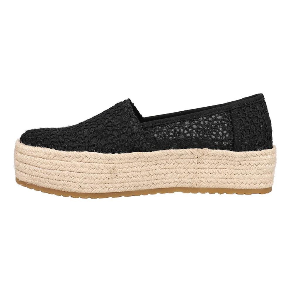 NEW!!! $85 TOM’S WOMEN “VALENCIA” TEXTILE SLIP ON ESPADRILLES BLACK SIZE 9M(40)