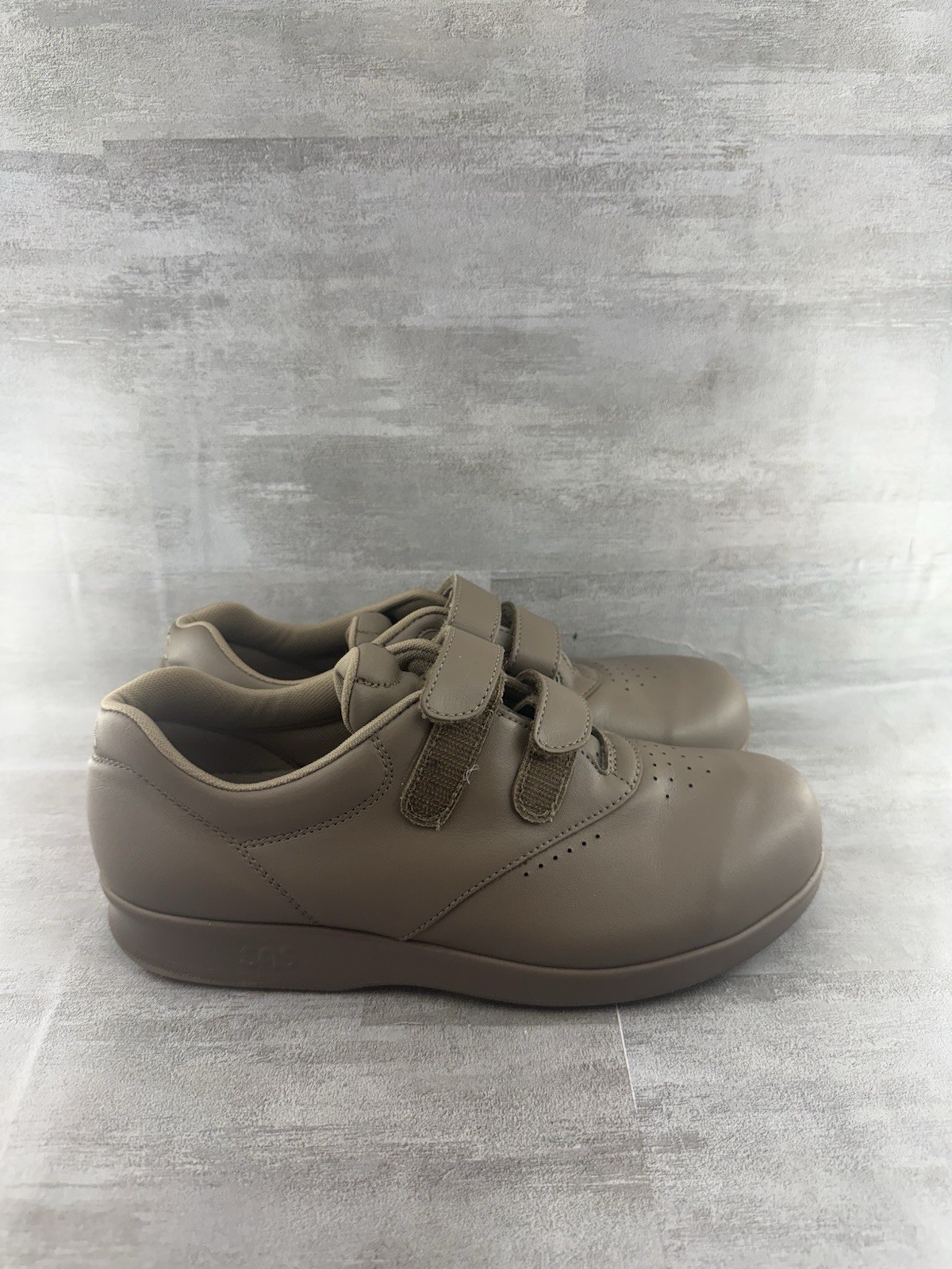 SAS Me Too EZ Straps Women’s 8 Wide Wide Walking Comfort Shoes Mocha Leather