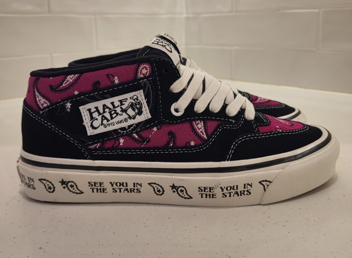 Vans Hal Cab 33 DX Cosmic Rodeo Baton Rouge Black Womens Size 7 Paisley Luxury