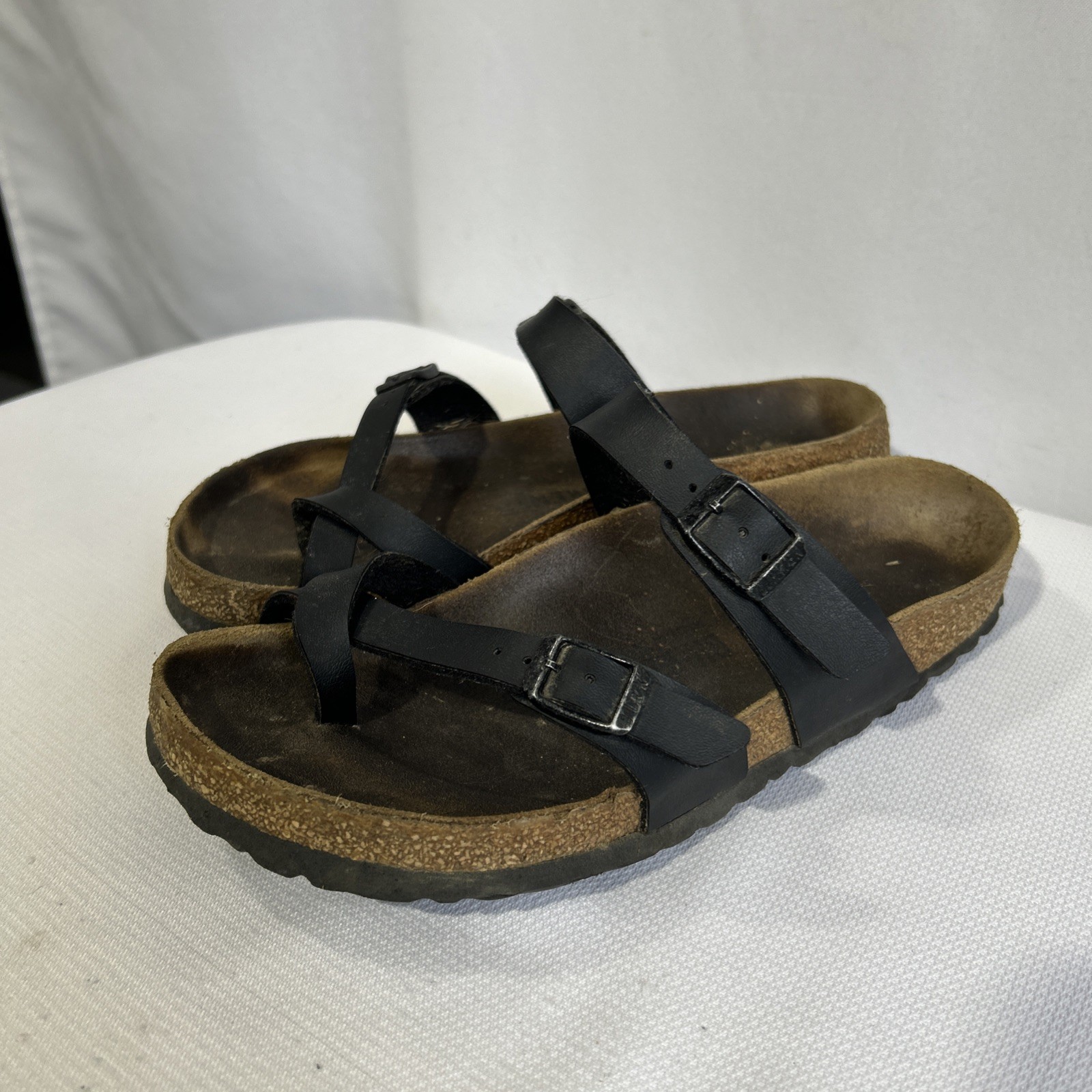 Birkenstock Mayari Black Microfiber Sandals Size 38/US 7