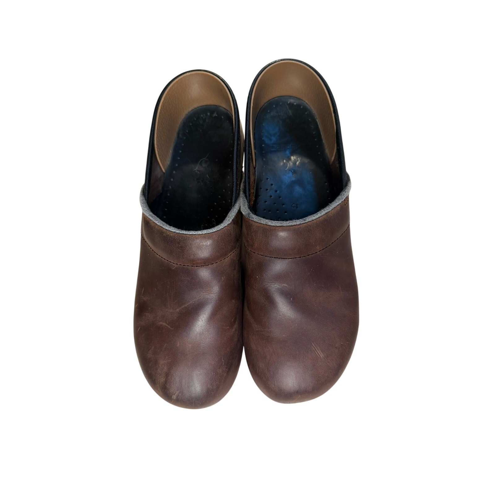Dansko Professional Clogs Women 41 US 10.5 11 Brown Oiled Leather Slip On