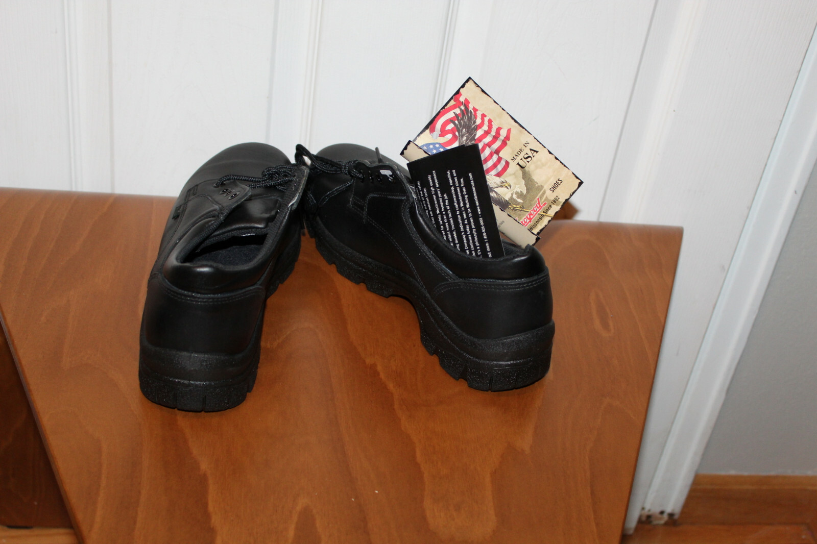 THOROGOOD BLACK LEATHER WOMEN’S SHOES SZ 8 OIL & SLIP RESISTING NWOB MADE IN USA