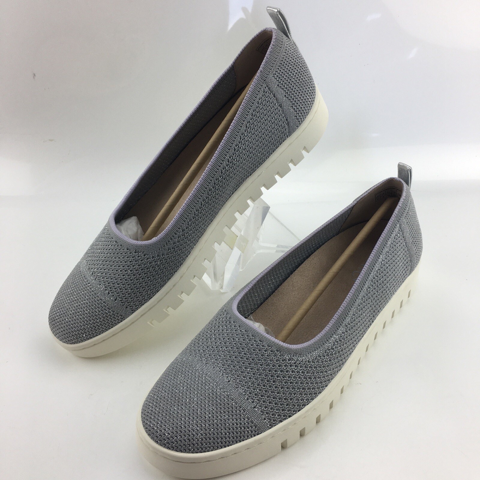Vionic Uptown Knit Skimmer Light Grey Slip-on Shoes Women’s size 10 Medium NEW