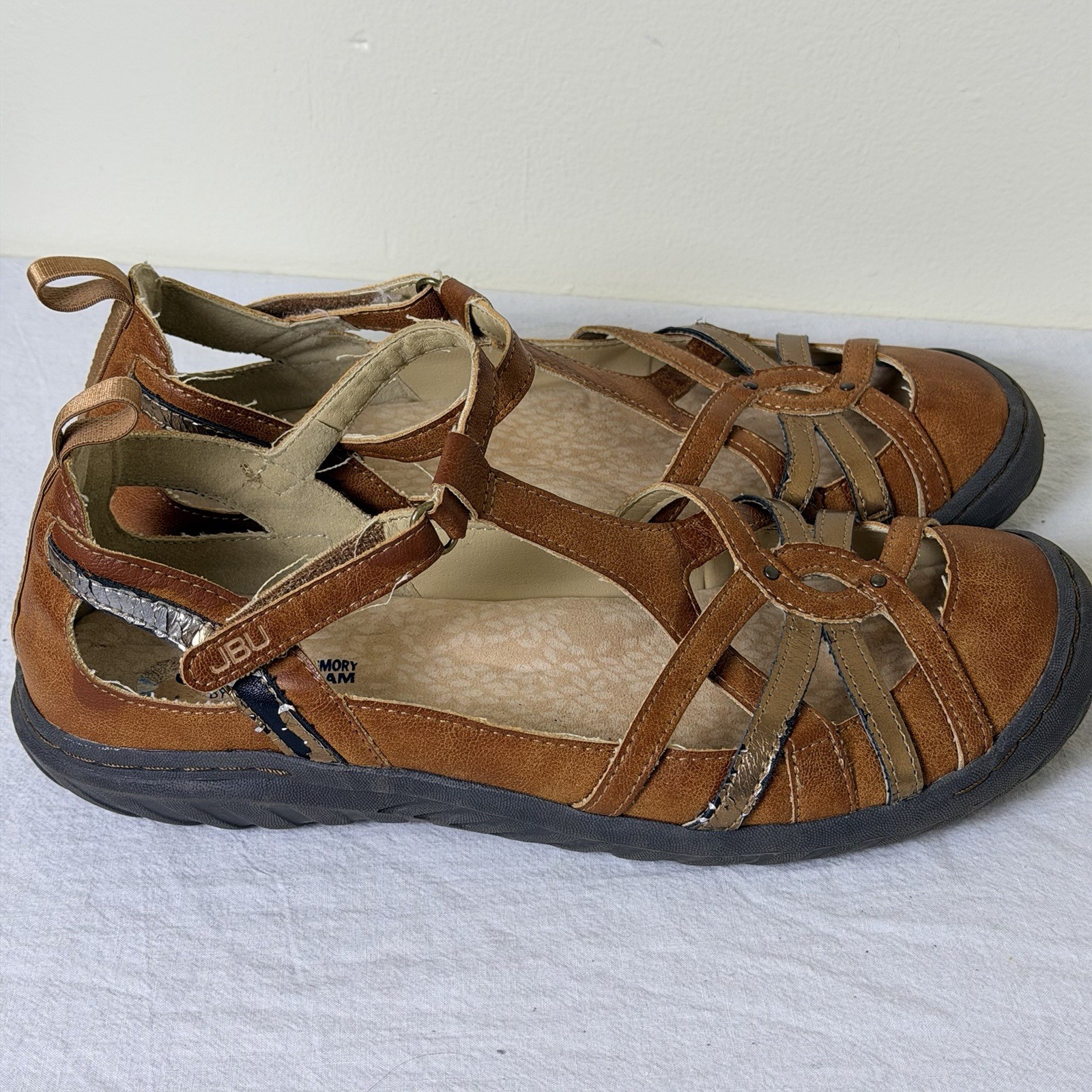 JBU by Jambu Shoes Womens Size 9M Dove Mary Jane Brown Copper T Strap