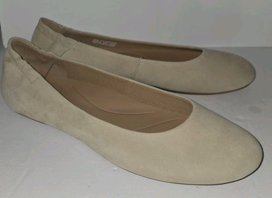 DANSKO khaki Tan Natural Suede Comfort Slipon Flats 42 11.5 12 NWOB