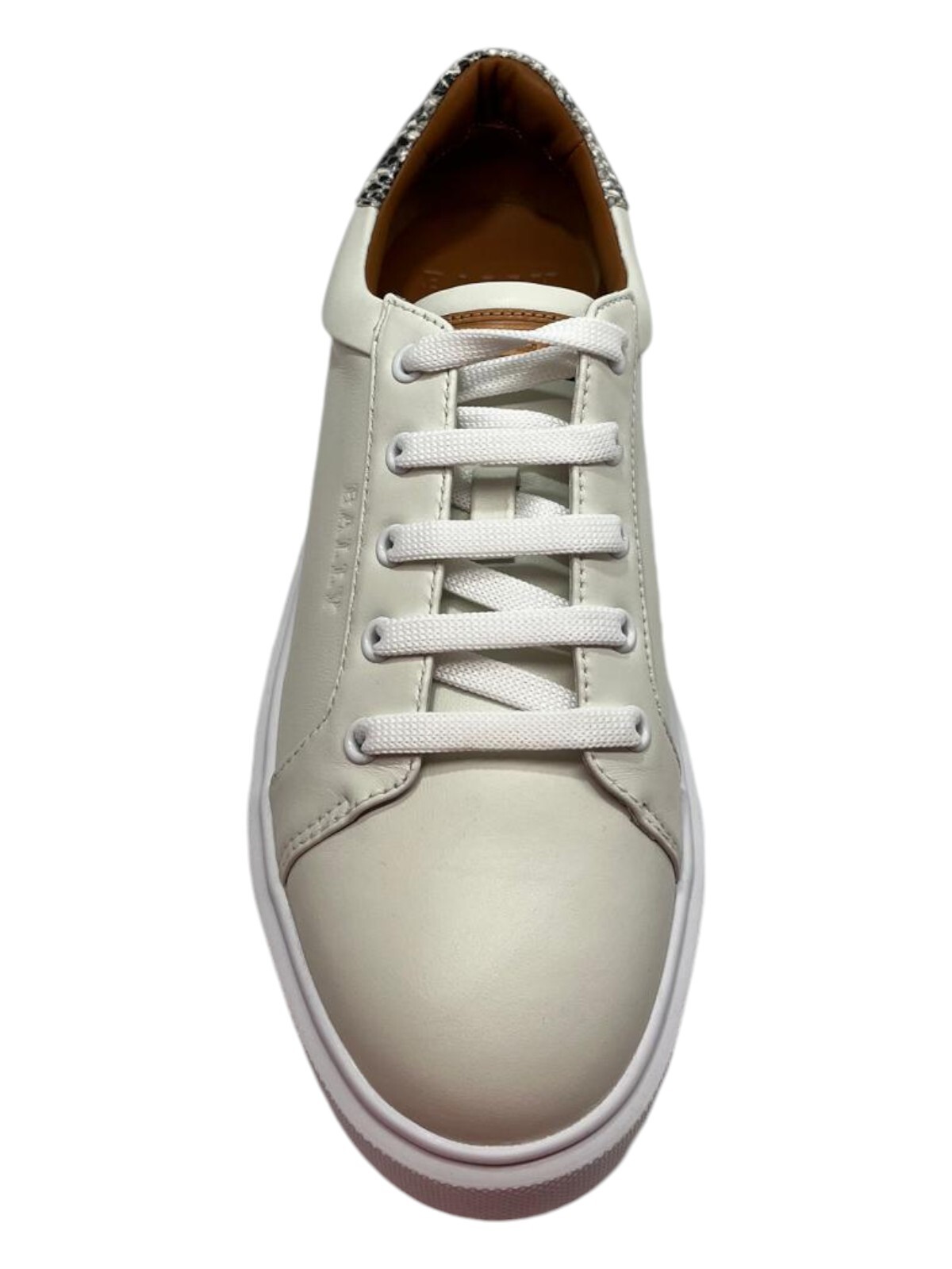 Bally Clorys 6234065 Women’s White/Roccia Leather Sneakers MSRP $560