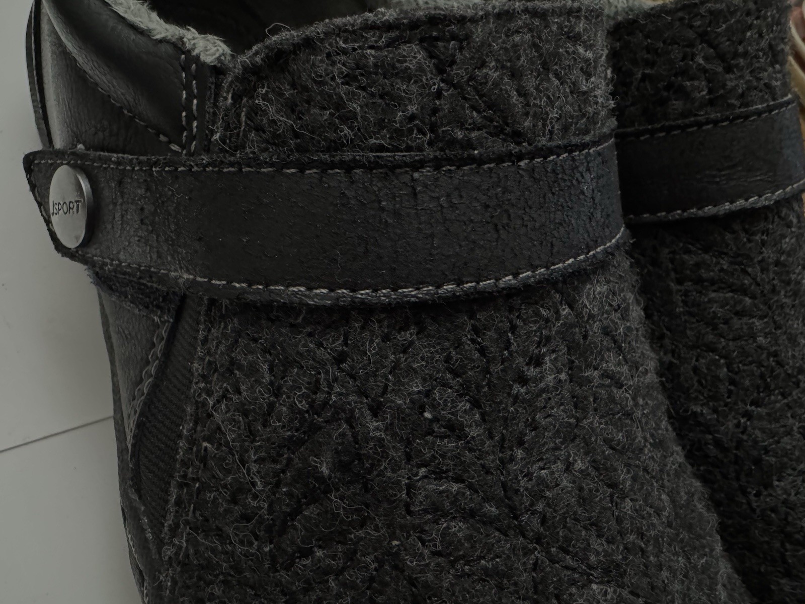 JSport by Jambu “Blair” Wool Slip-On Shoes, Women’s 10M Black, Comfort Clog Like