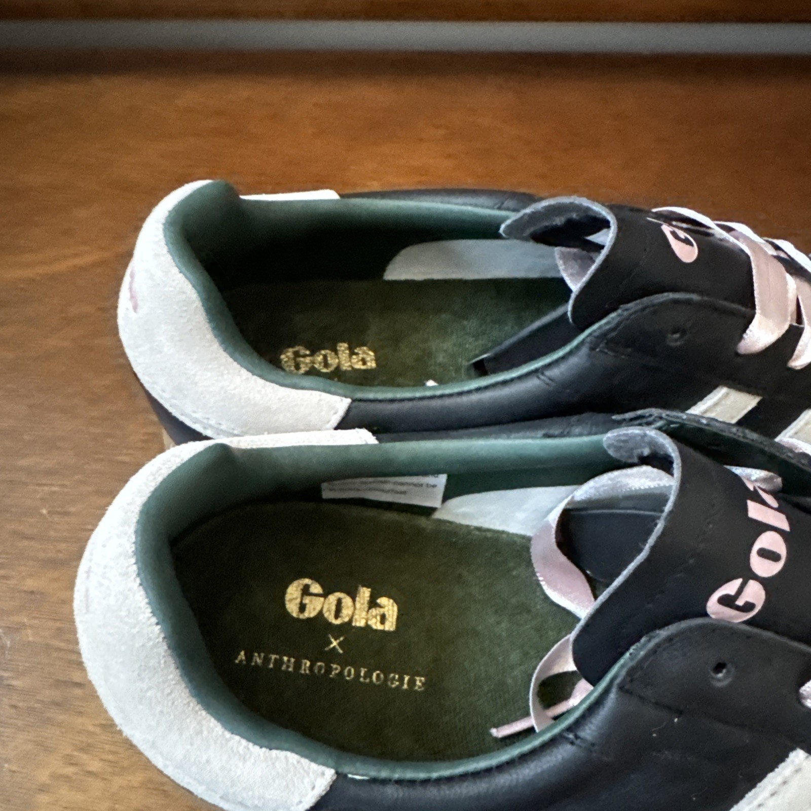 Gola x Anthopologie Stadium Quilted Sneakers Black/Pink/Green Women’s Sz 9.5 NIB