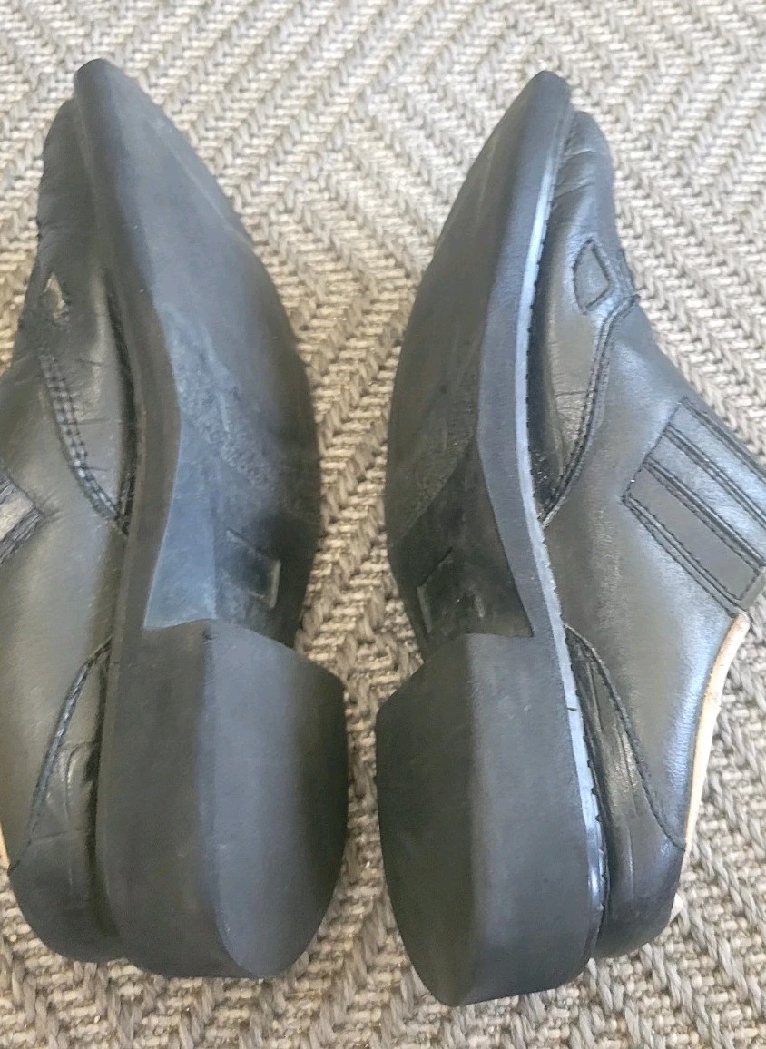 Roper $94 Western Black Leather Detailed Slip on Mule’s Sz 7