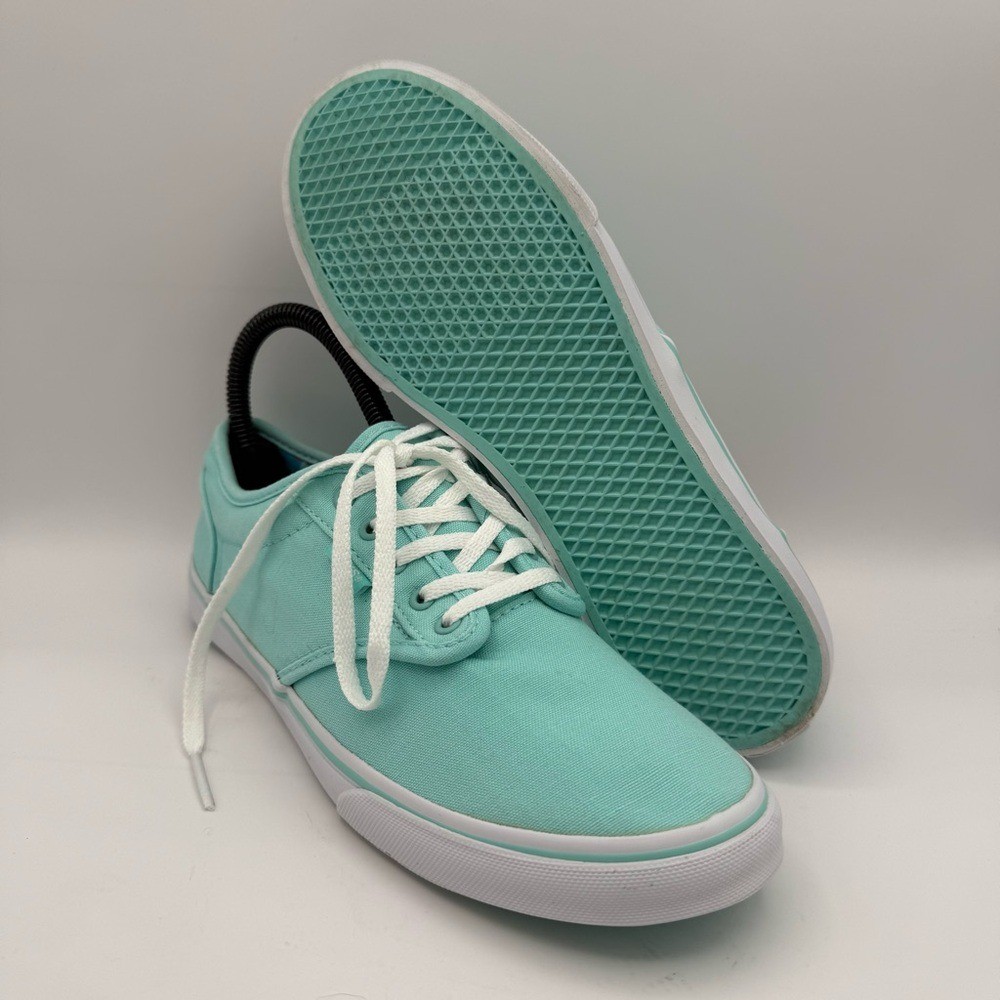 Women’s Vans Atwood Lo Pro Low-Top Floral Mint Green Canvas Sneakers Size 7.5