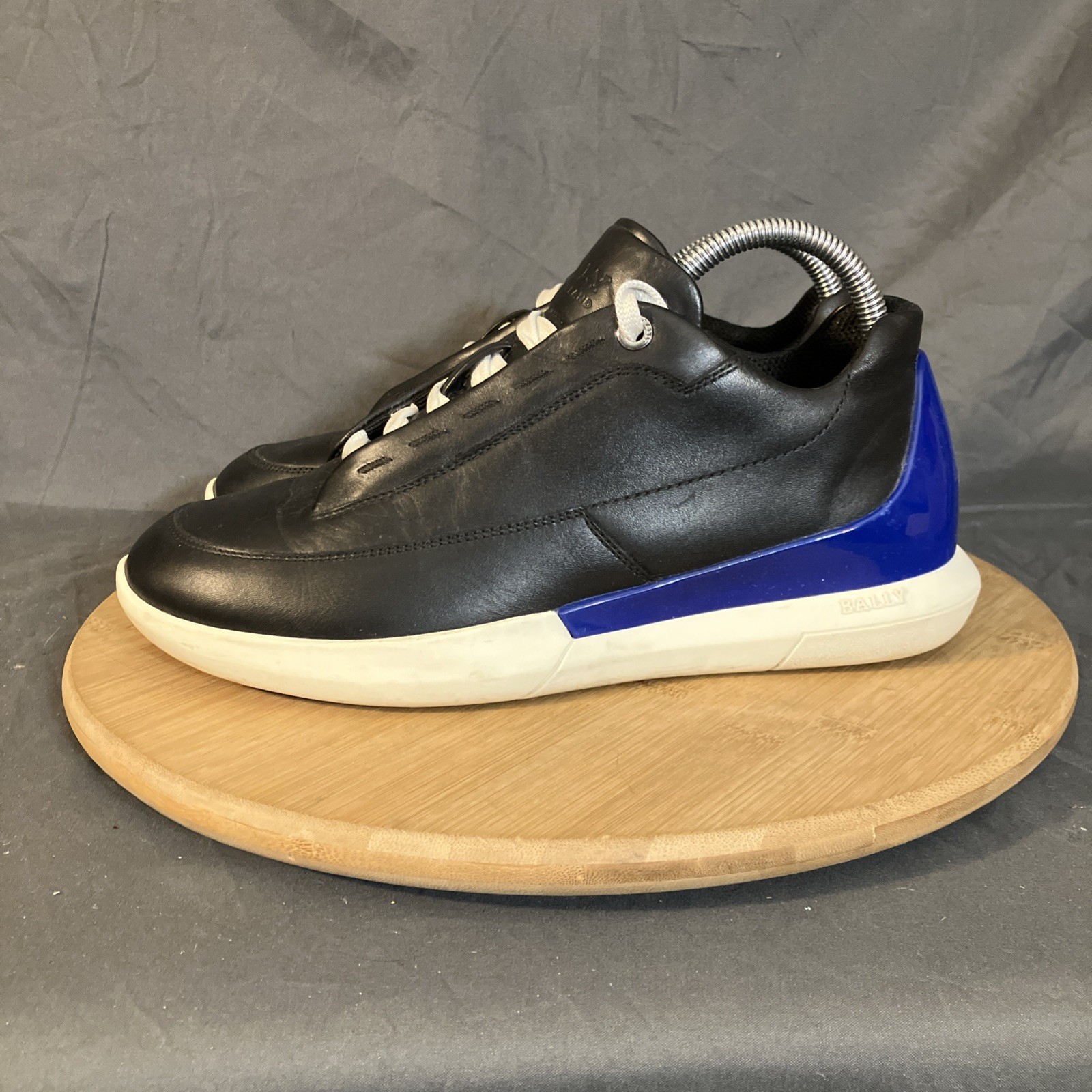 Bally Avier Sneakers Womens 8/39 Mens 6 UK 5 Black Leather Lace Up Shoes
