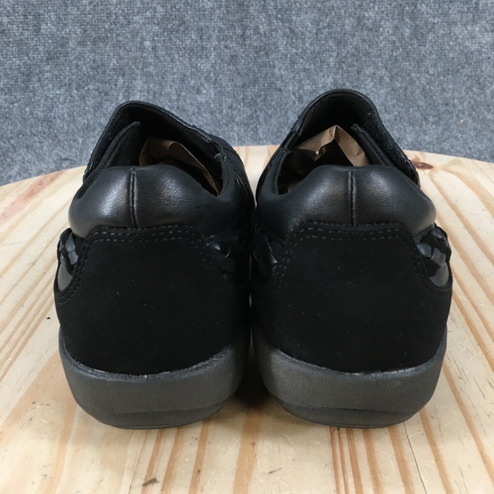 Ahnu Casual Shoes Womens 10 Karina Comfort Leather Slip On Walking Fit Black
